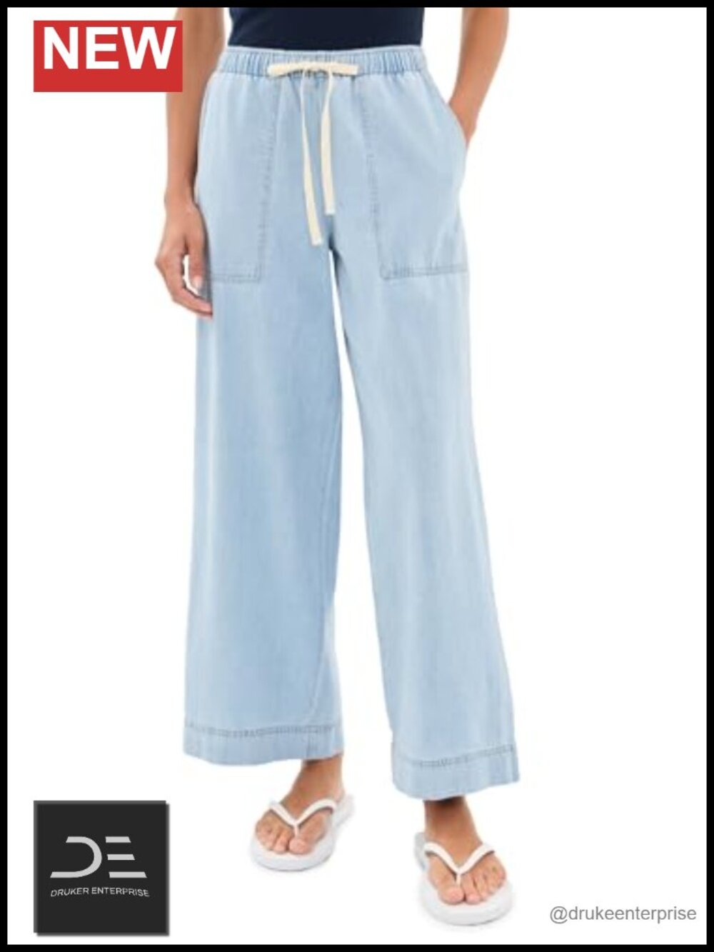 Women's High Rise Denim Jeans Long Loose 100% Cotton 27.5in Inseam